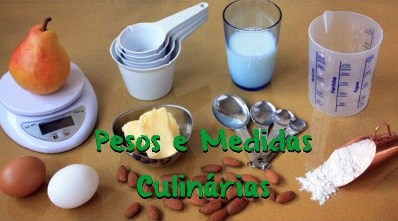 Equivalência de medidas culinárias