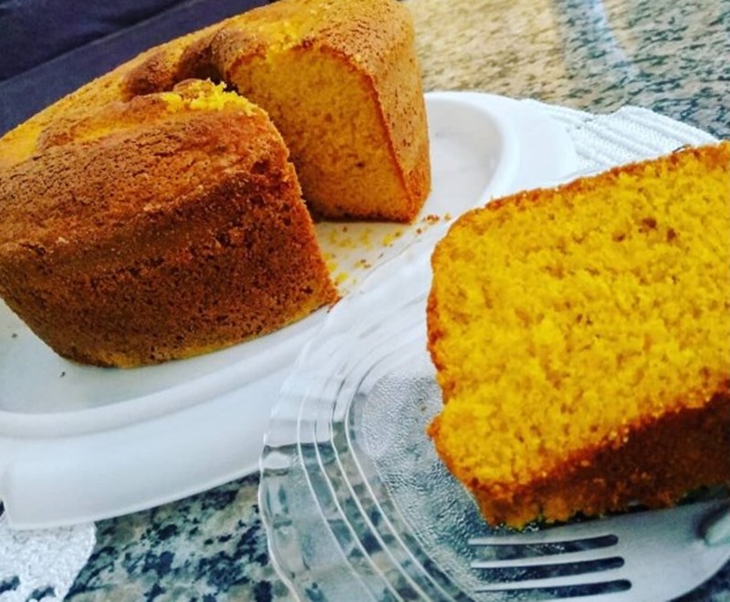 Receita de Bolo de Fubá sem Ovo e sem Leite - silvanahelena