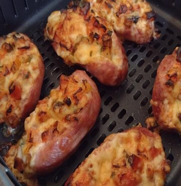Semea Recheada Linguiça Recheada na Airfryer