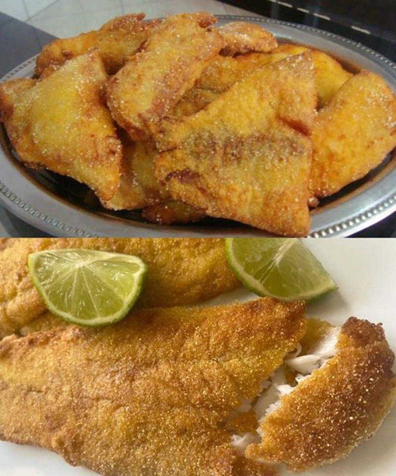 Filé de peixe empanado sequinho e perfeito