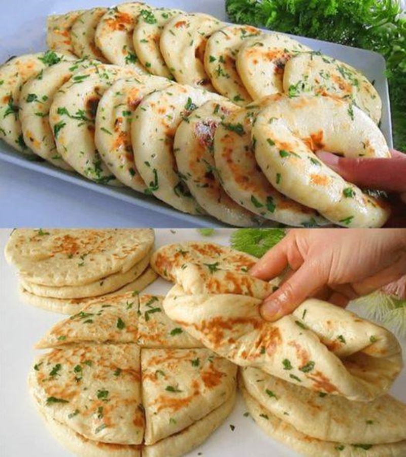 pão turco de frigideira